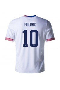 Fotbalové Dres Spojené Státy Christian Pulisic #10 Domácí Oblečení Copa America 2024 Krátký Rukáv